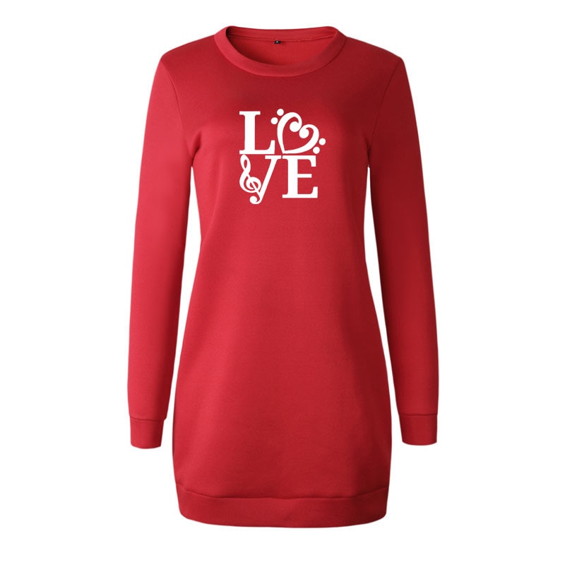 Love Music Notes Heart Dress