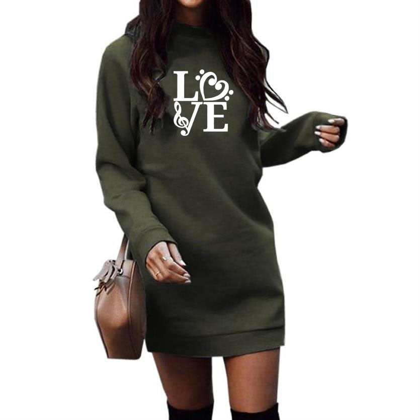 Love Music Notes Heart Dress