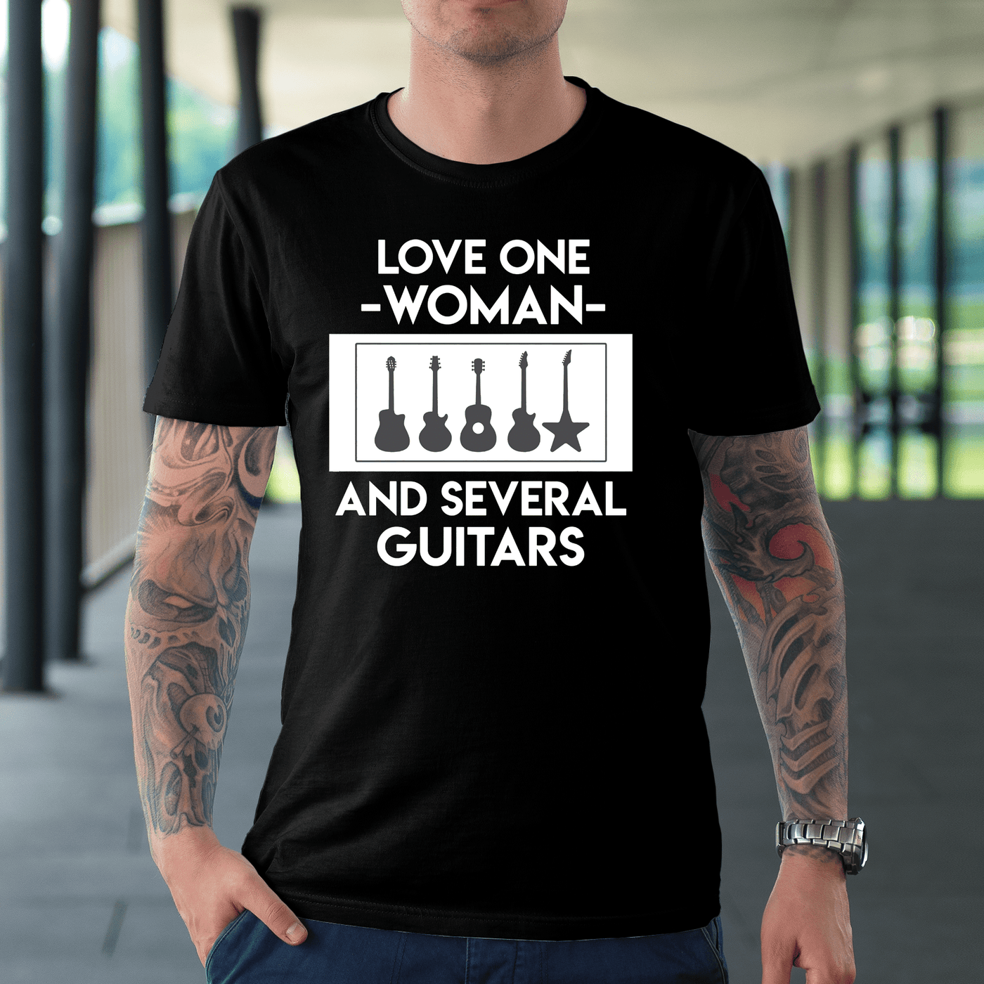 Love One Woman And Several Guitar T-Shirt / Hoodie