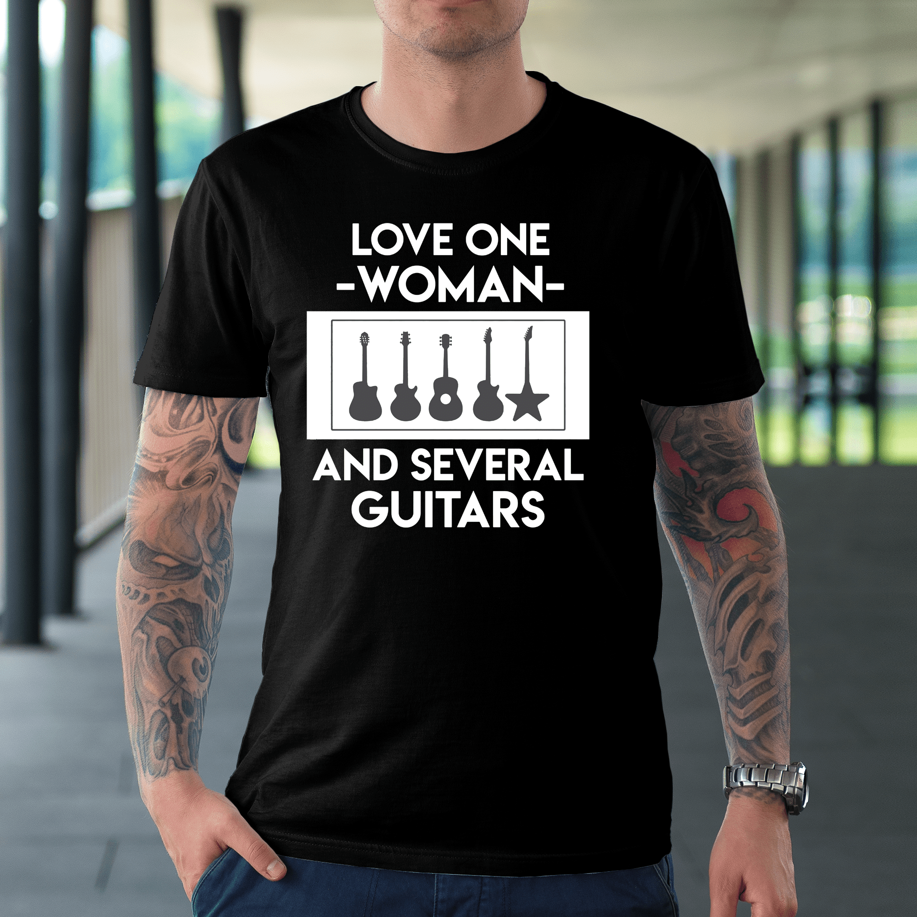 Love One Woman And Several Guitar T-Shirt / Hoodie