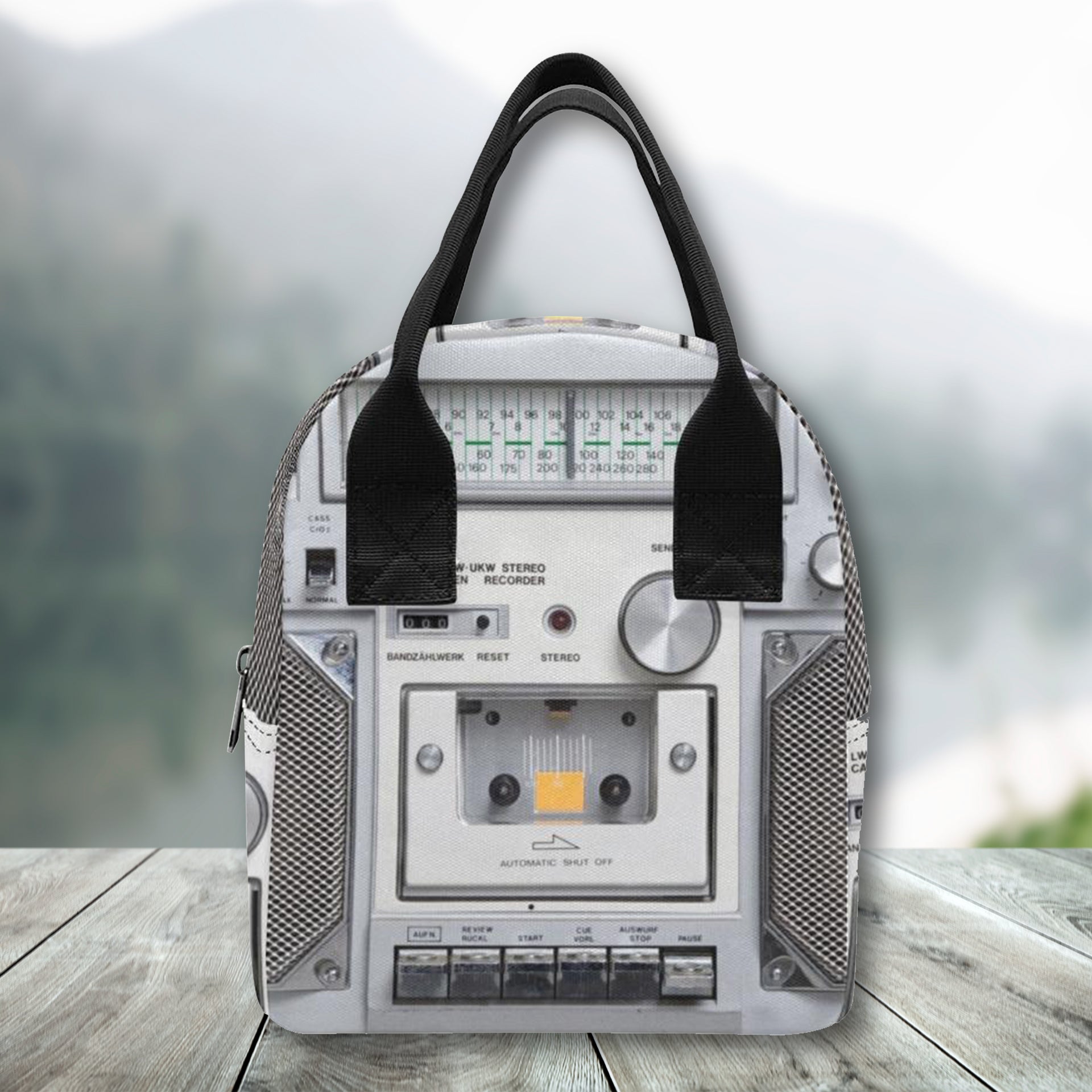 White Stereo Lunch Bag