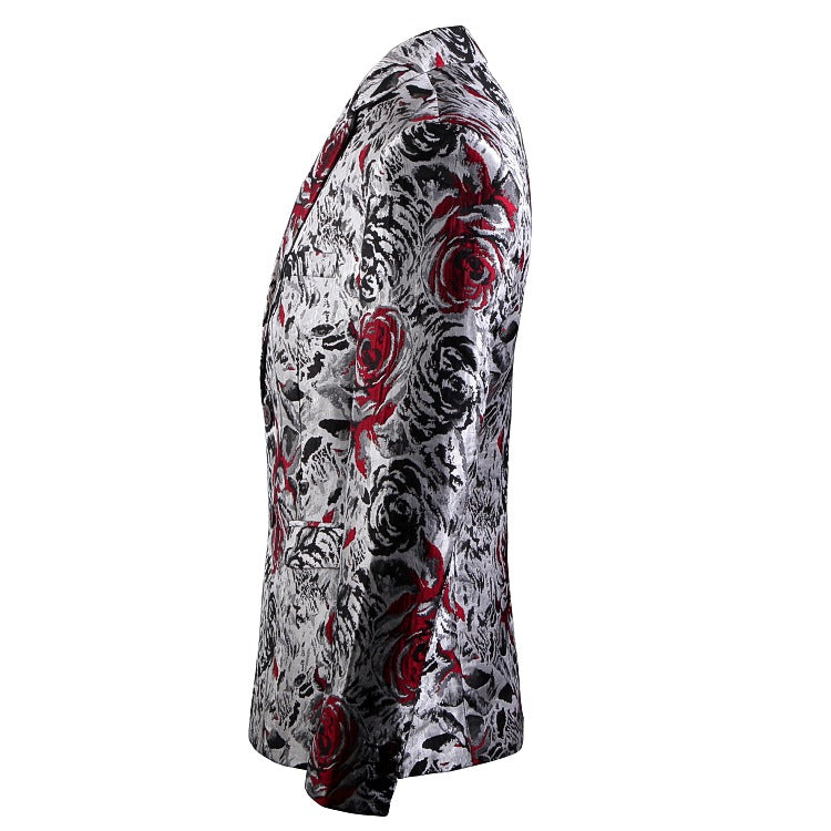 Rose Jacquard Men's Blazer