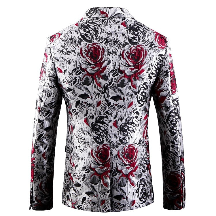 Rose Jacquard Men's Blazer