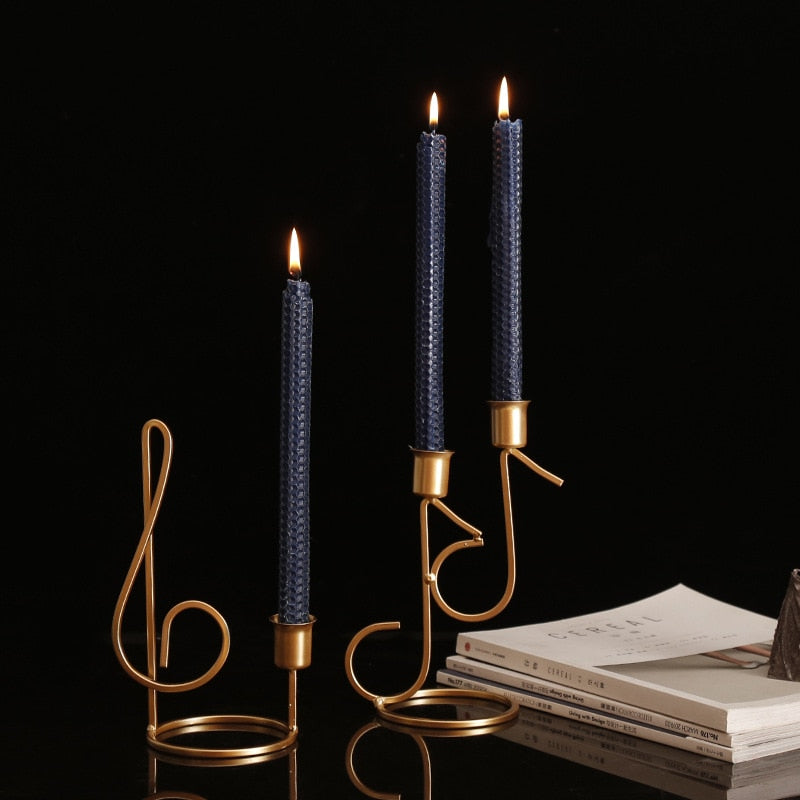 Luxury Music Notes Candlestick Holder