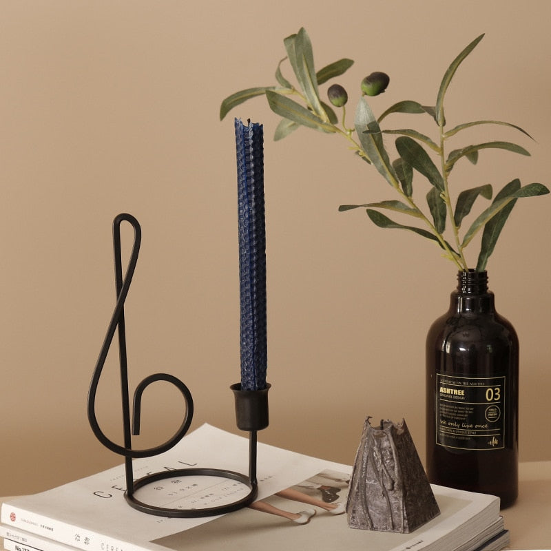 Luxury Music Notes Candlestick Holder