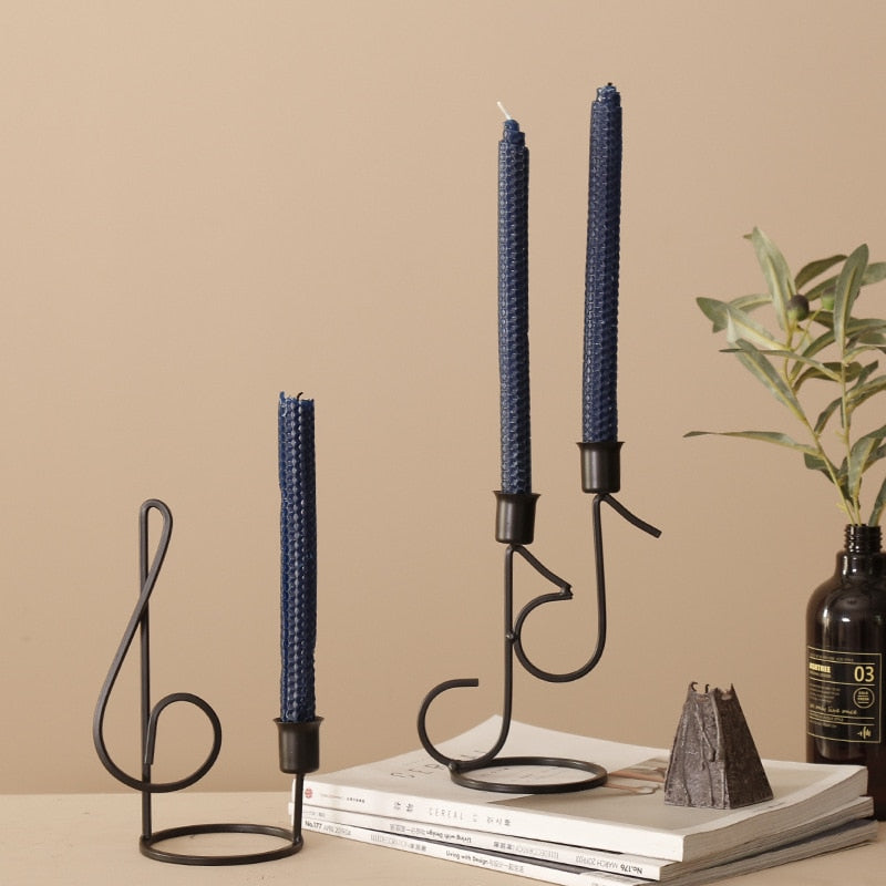 Luxury Music Notes Candlestick Holder