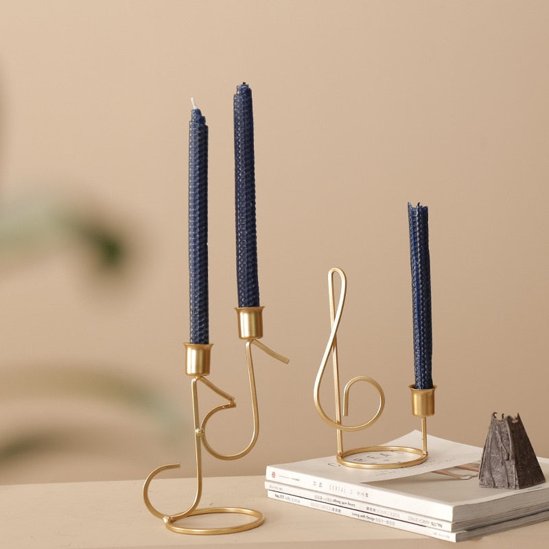 Luxury Music Notes Candlestick Holder