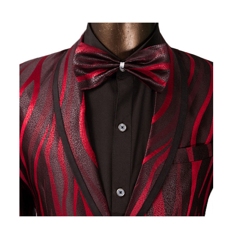 Red Zebra Patterned Suit