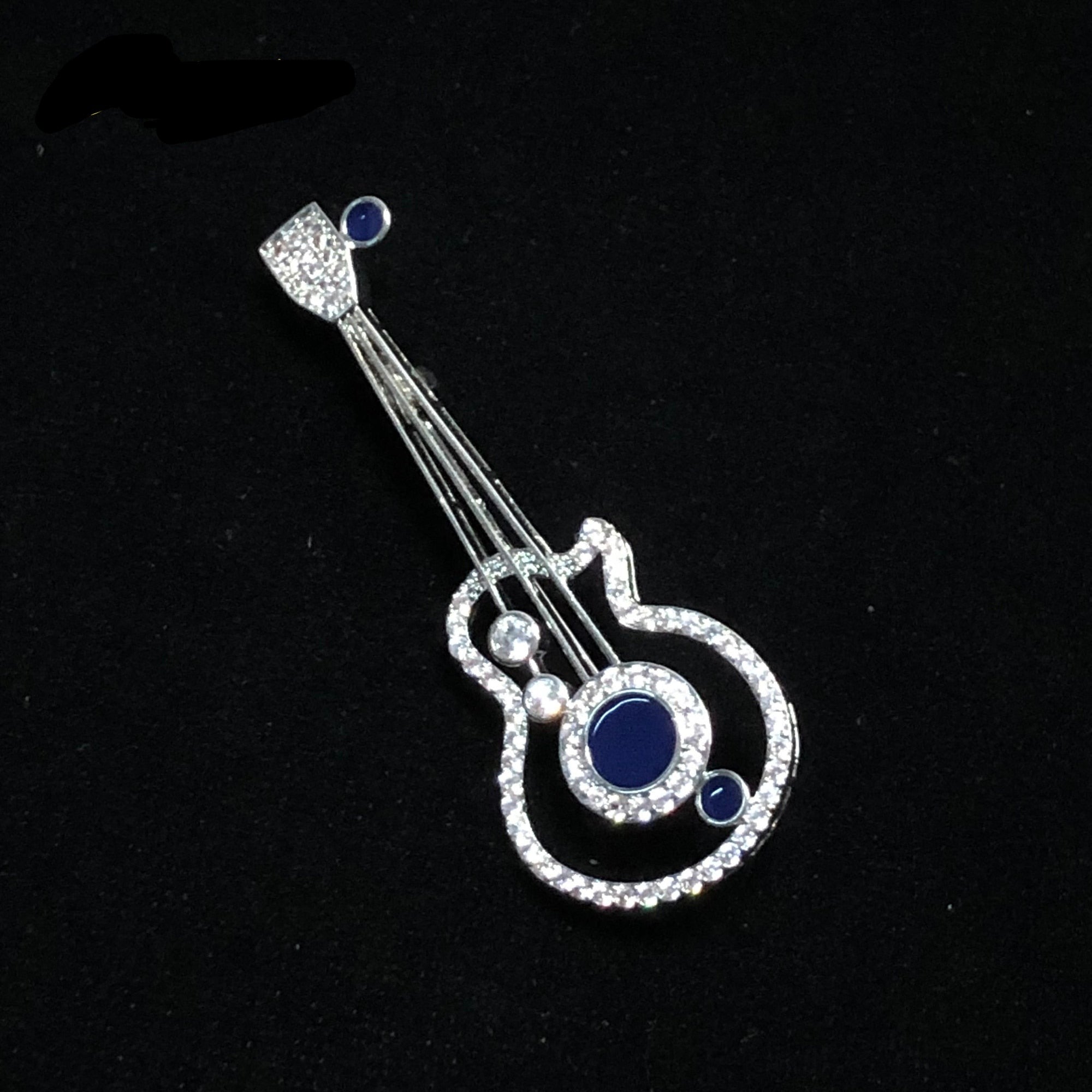Luxury Music Guitar Brooch