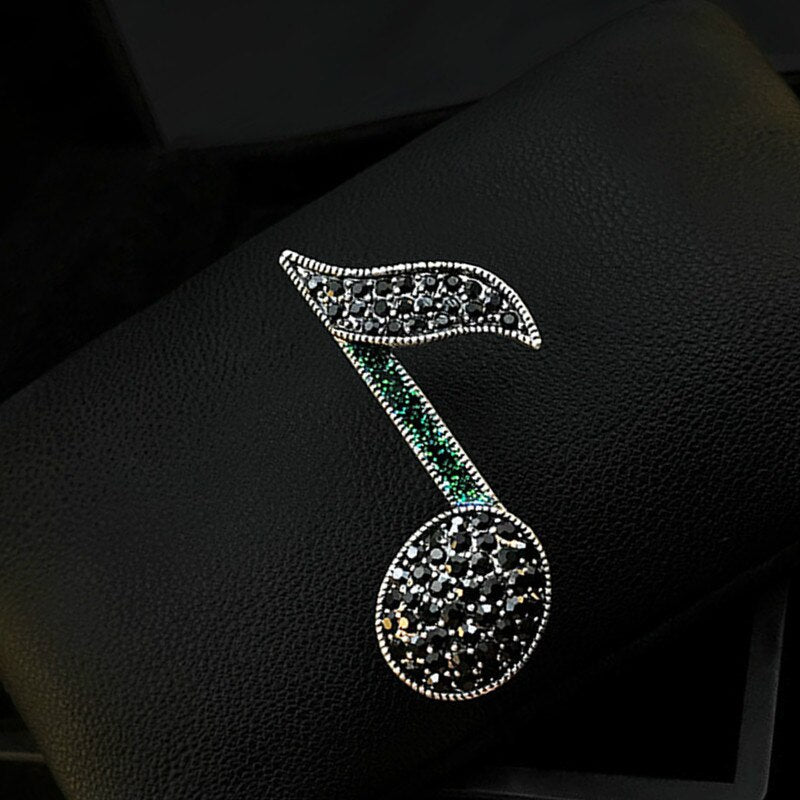 Retro Music Notes Brooch