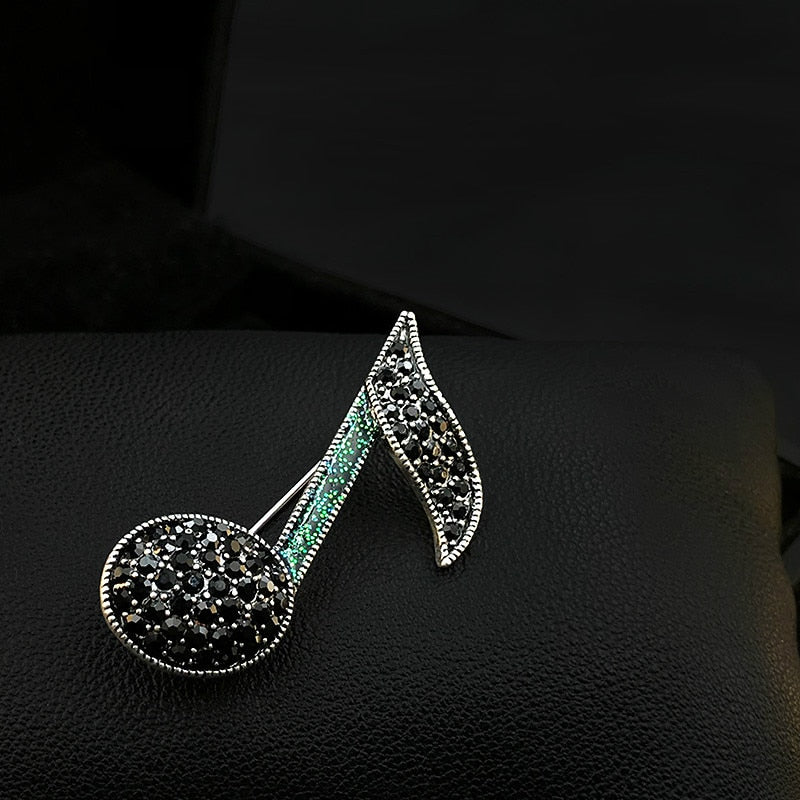 Retro Music Notes Brooch