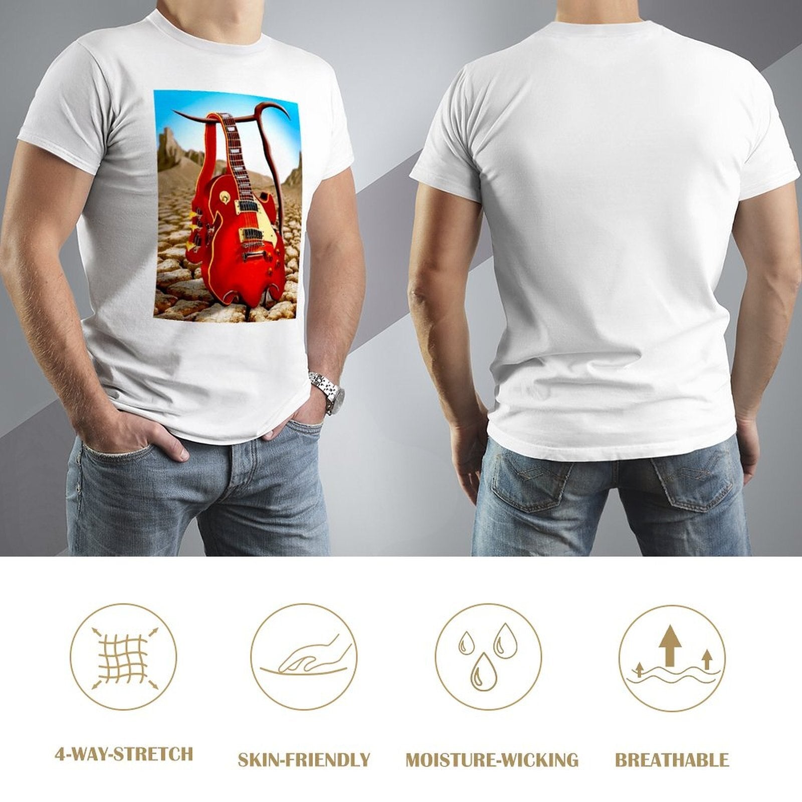 Vintage Abstract Guitar T-Shirt