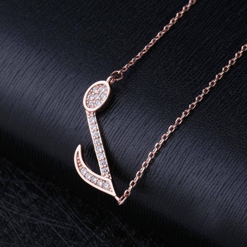 Crystal Eighth Note Necklace