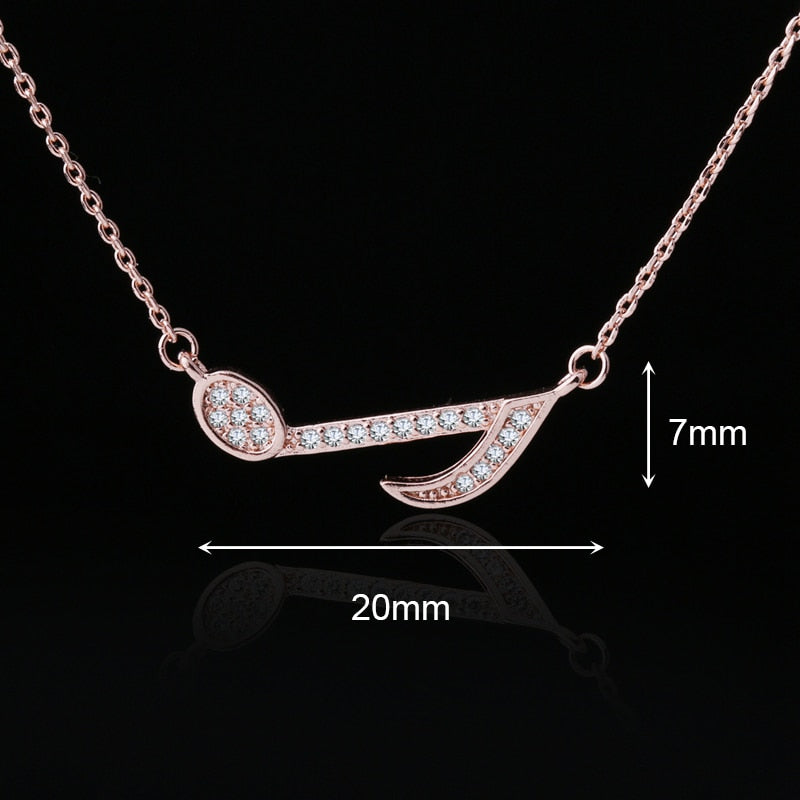 Free - Crystal Eighth Note Necklace