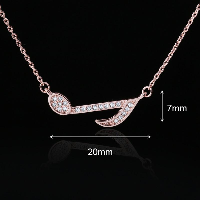 Crystal Eighth Note Necklace
