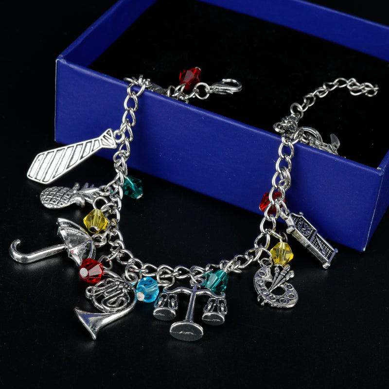 French Horn Art Charm Bracelet