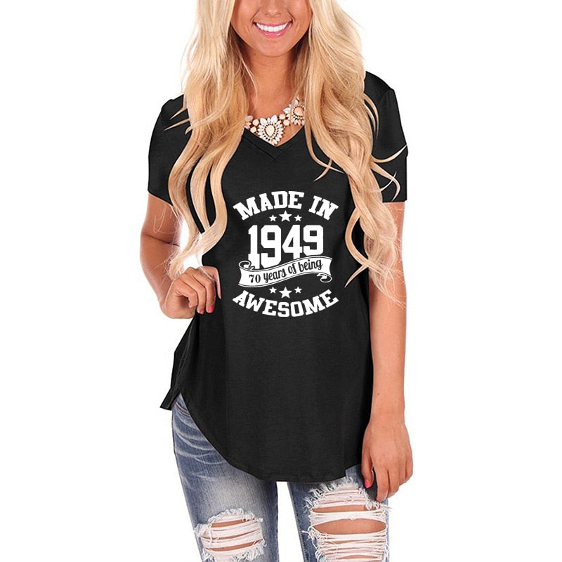 Made In 1949 V-Neck T-shirt