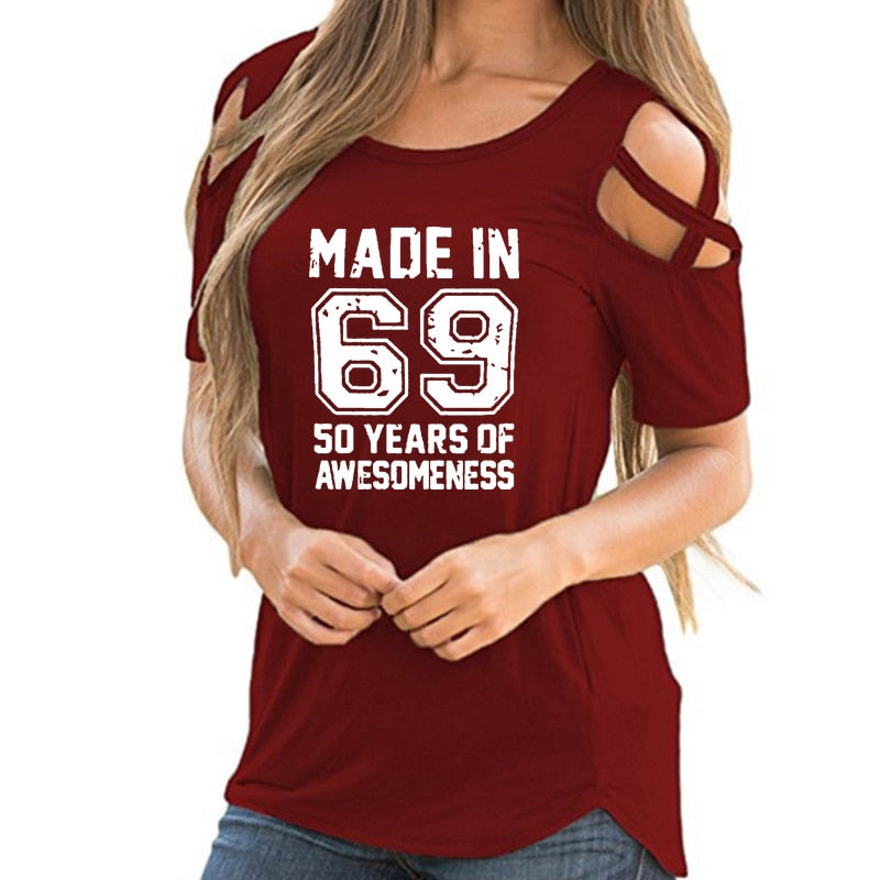 Made In 69 Off Shoulder T-shirt