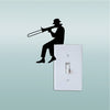 Man Trombone Light Switch Sticker