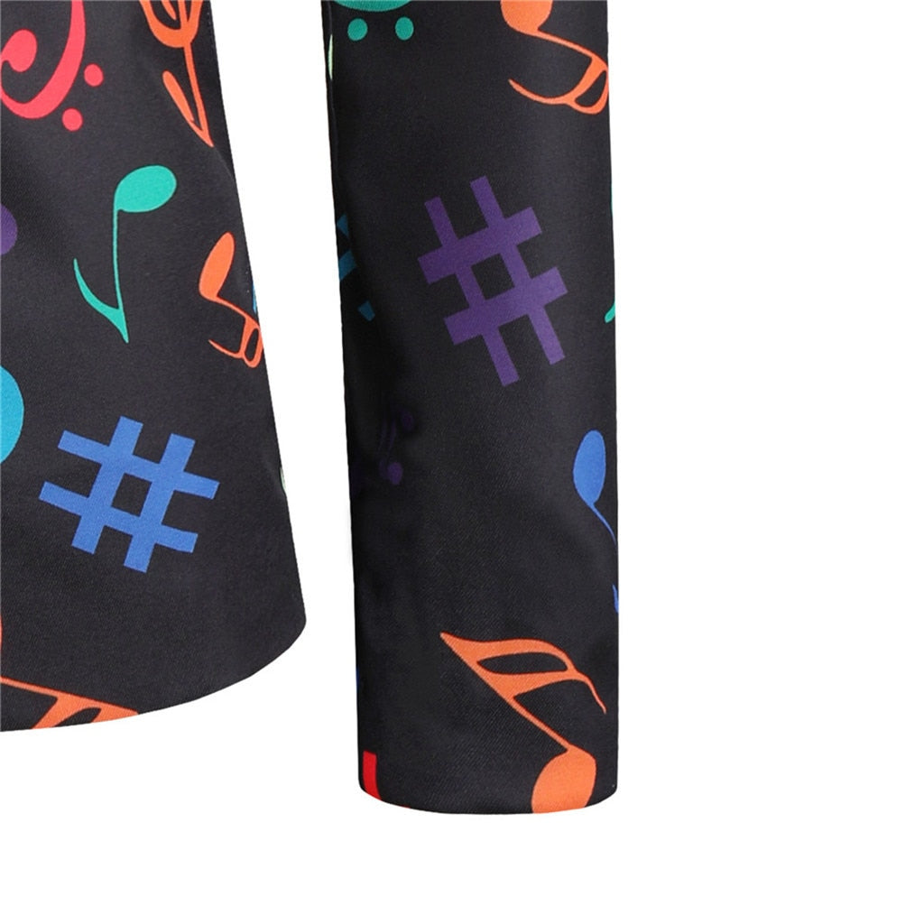 Colorful Music Notes Blazer
