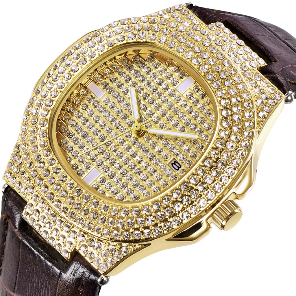 Rhinestone DJ Style Watch