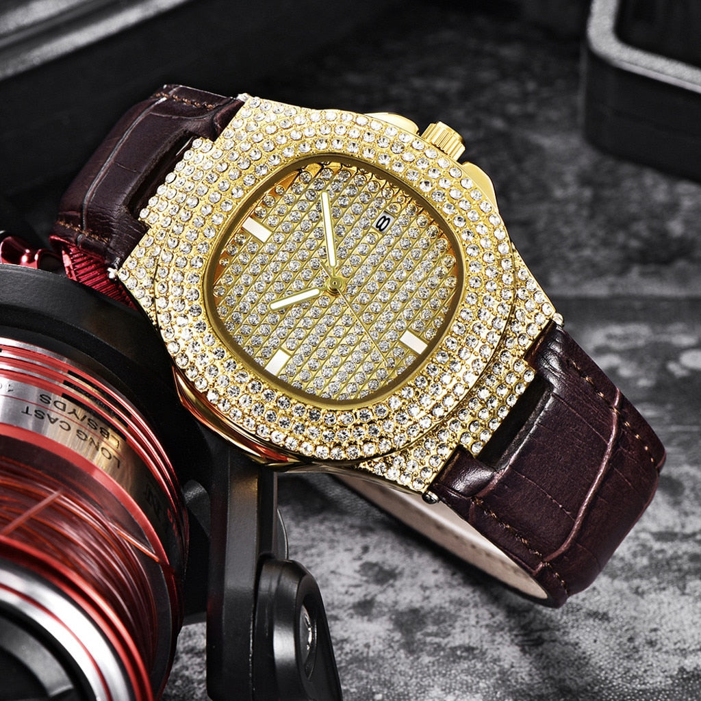 Rhinestone DJ Style Watch