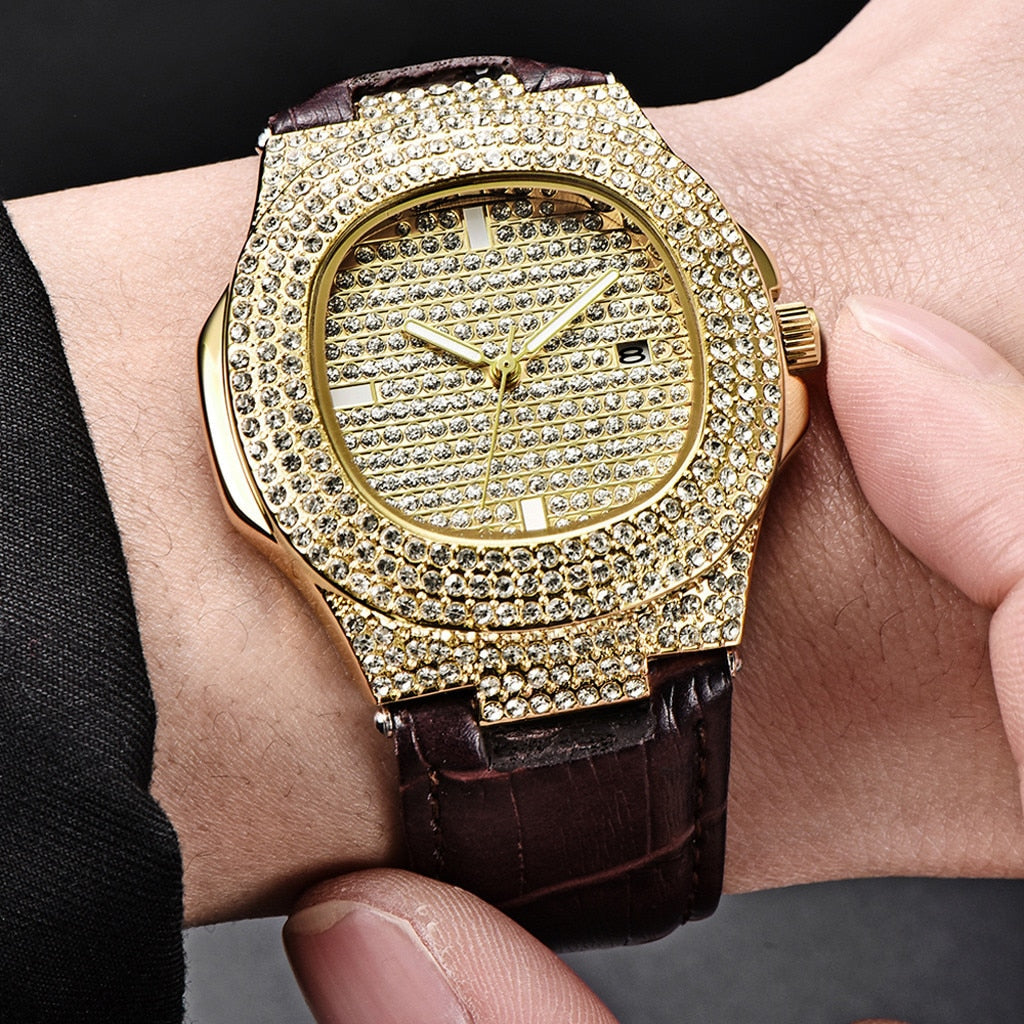 Rhinestone DJ Style Watch