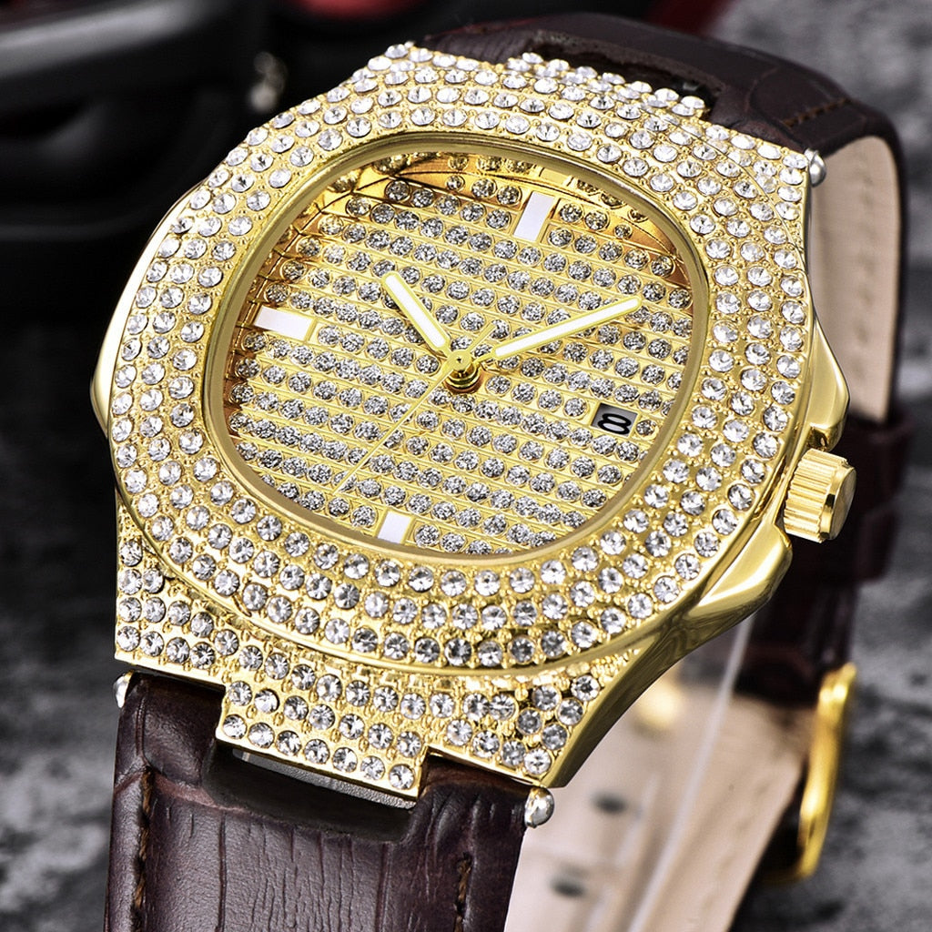 Rhinestone DJ Style Watch