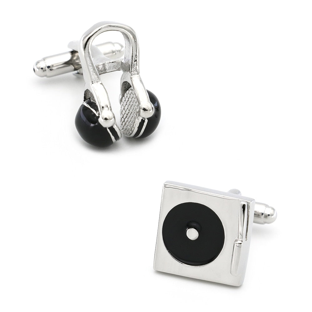DJ Headphone & Turntable Cufflinks