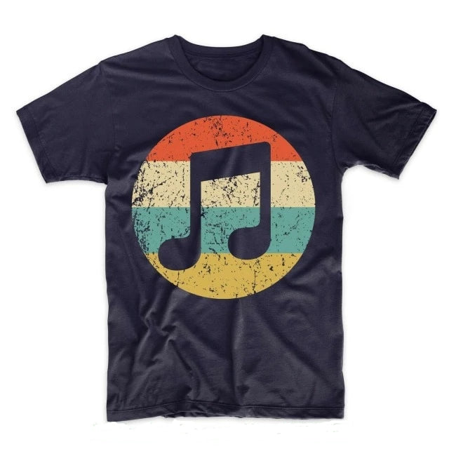 Retro Music Notes Icon T-shirt