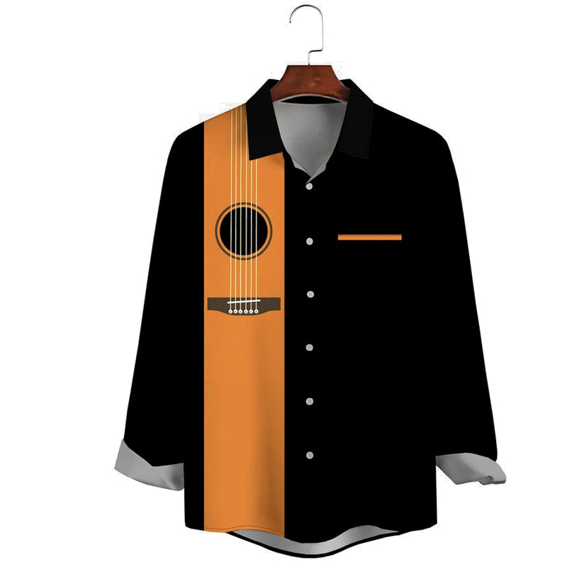Wooden Guitar Casual Shirt