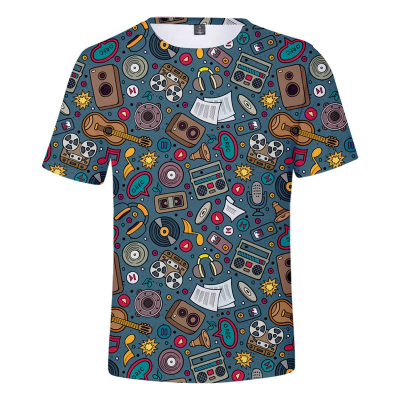 Tapes With Music Instruments T-shirt