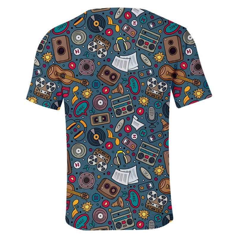 Tapes With Music Instruments T-shirt