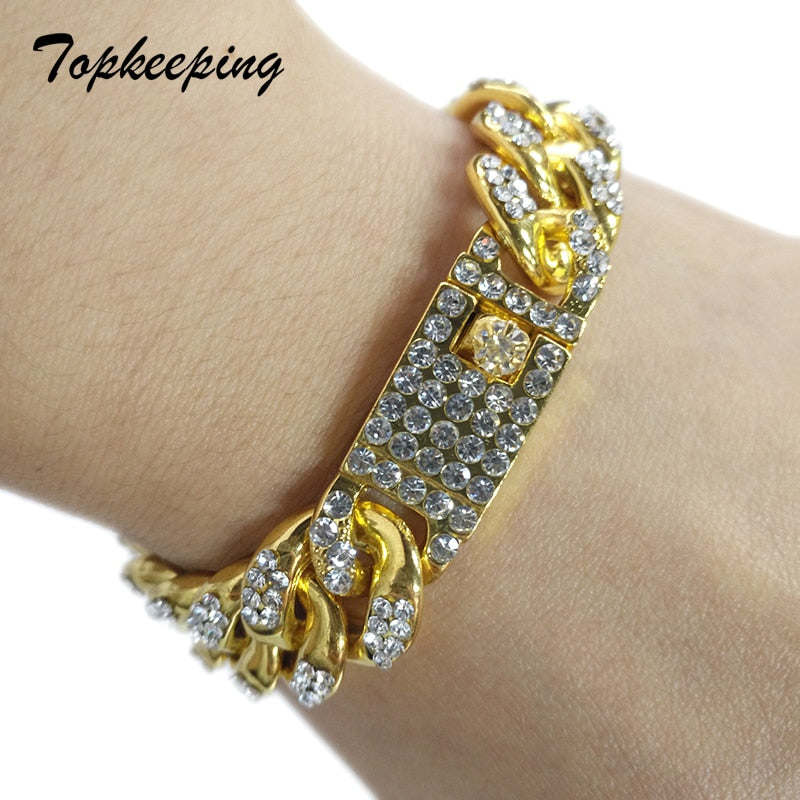 Rhinestone DJ Style Bracelet