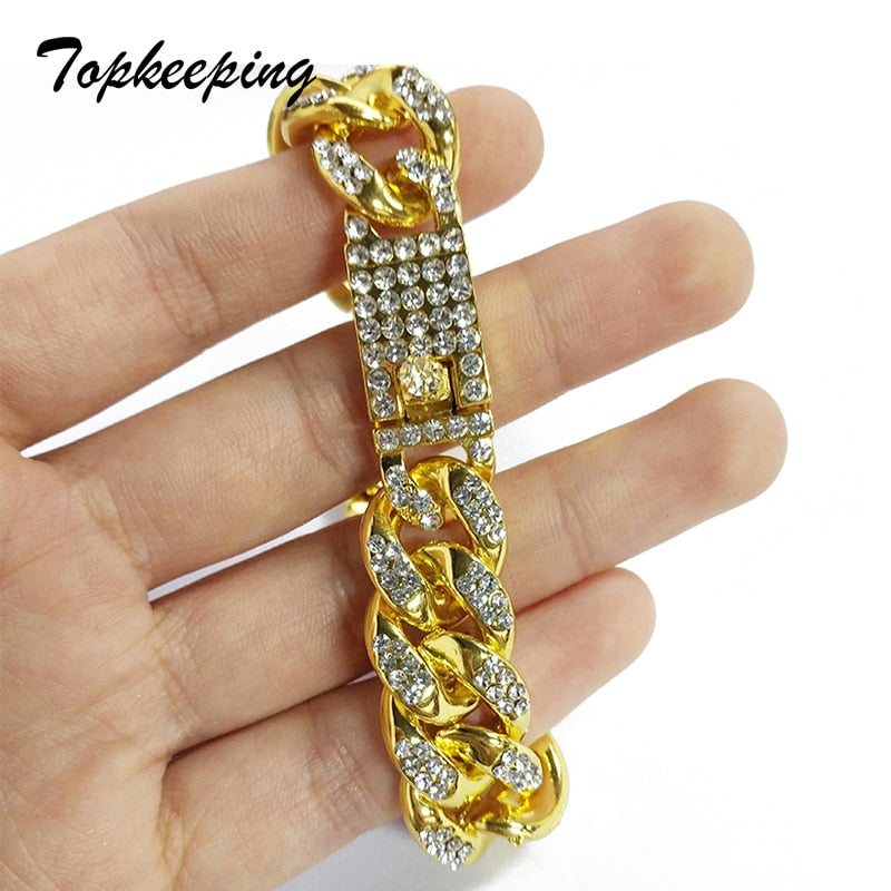 Rhinestone DJ Style Bracelet