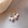White Pearls Music Notes Earrings