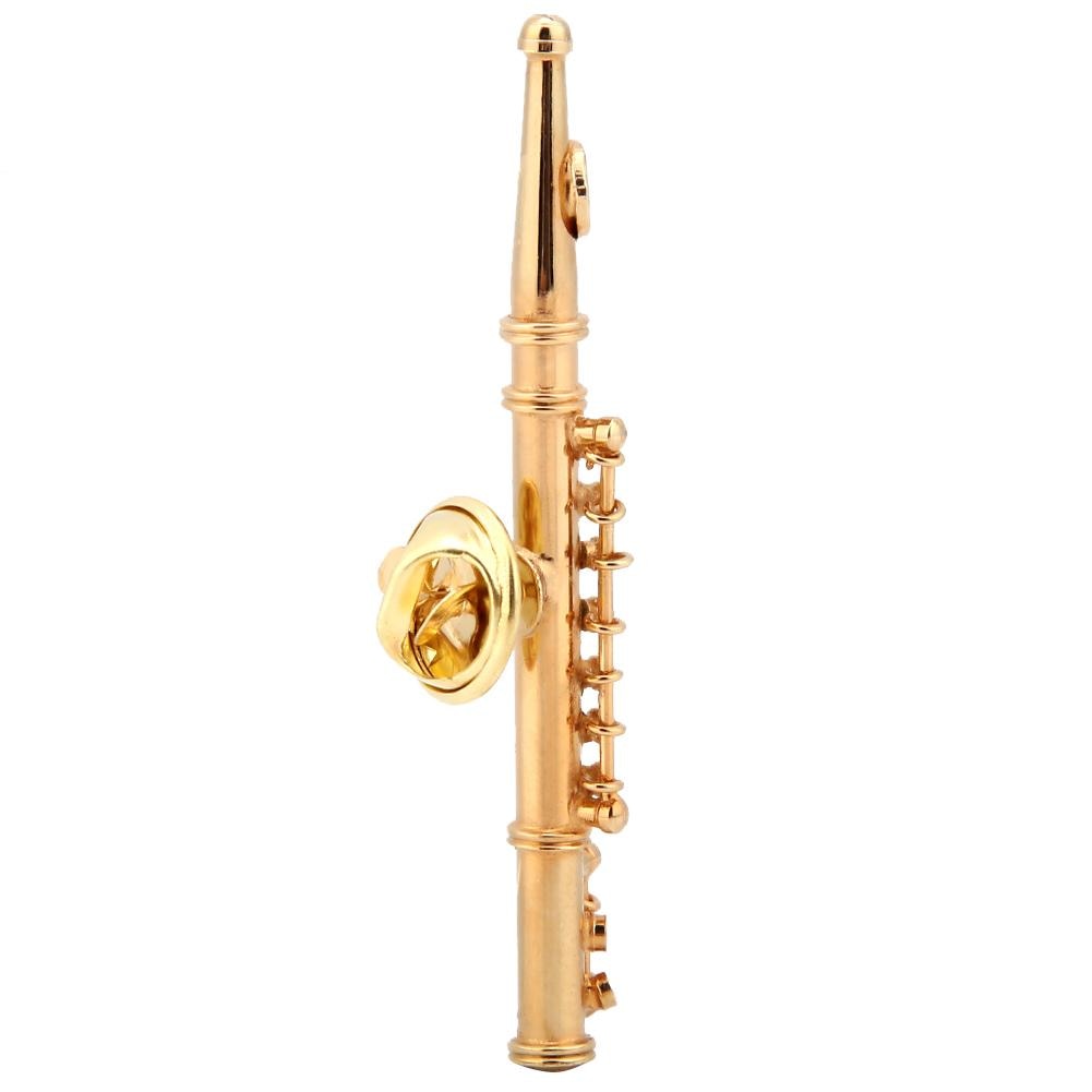 Mini Flute Shaped Instrument Brooch