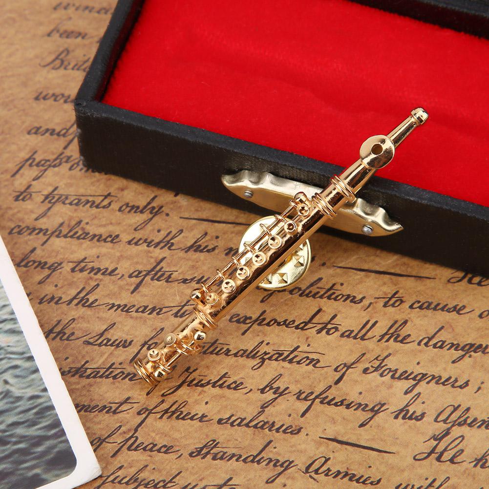 Mini Flute Shaped Instrument Brooch