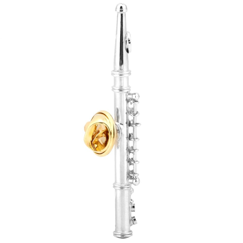 Mini Flute Shaped Instrument Brooch