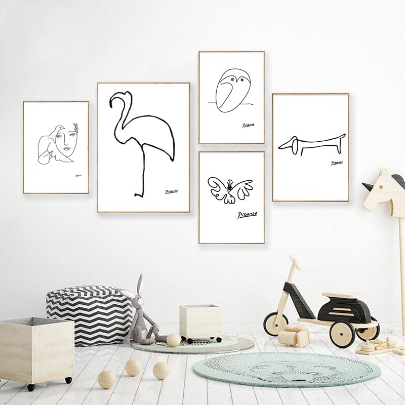 Minimalist Pablo Picasso Abstract Wall Art