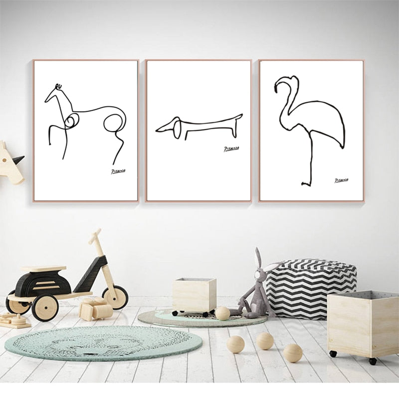 Minimalist Pablo Picasso Abstract Wall Art