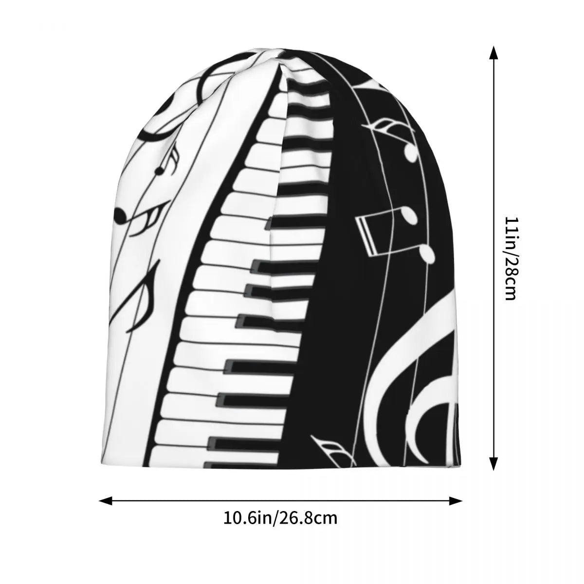 Classic Piano Music Clef Beanie