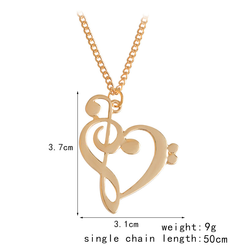 Free - Music Note Heart Necklace - Artistic Pod Review