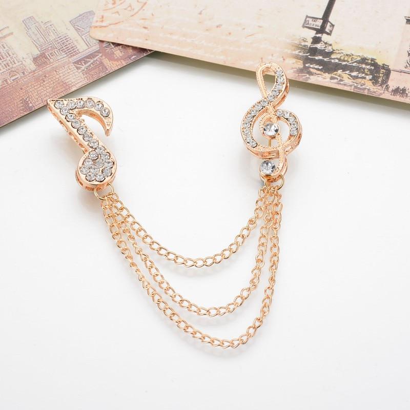 Crystal Music Note Pin Brooch - Artistic Pod Review