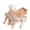 White Peal Piano Brooch