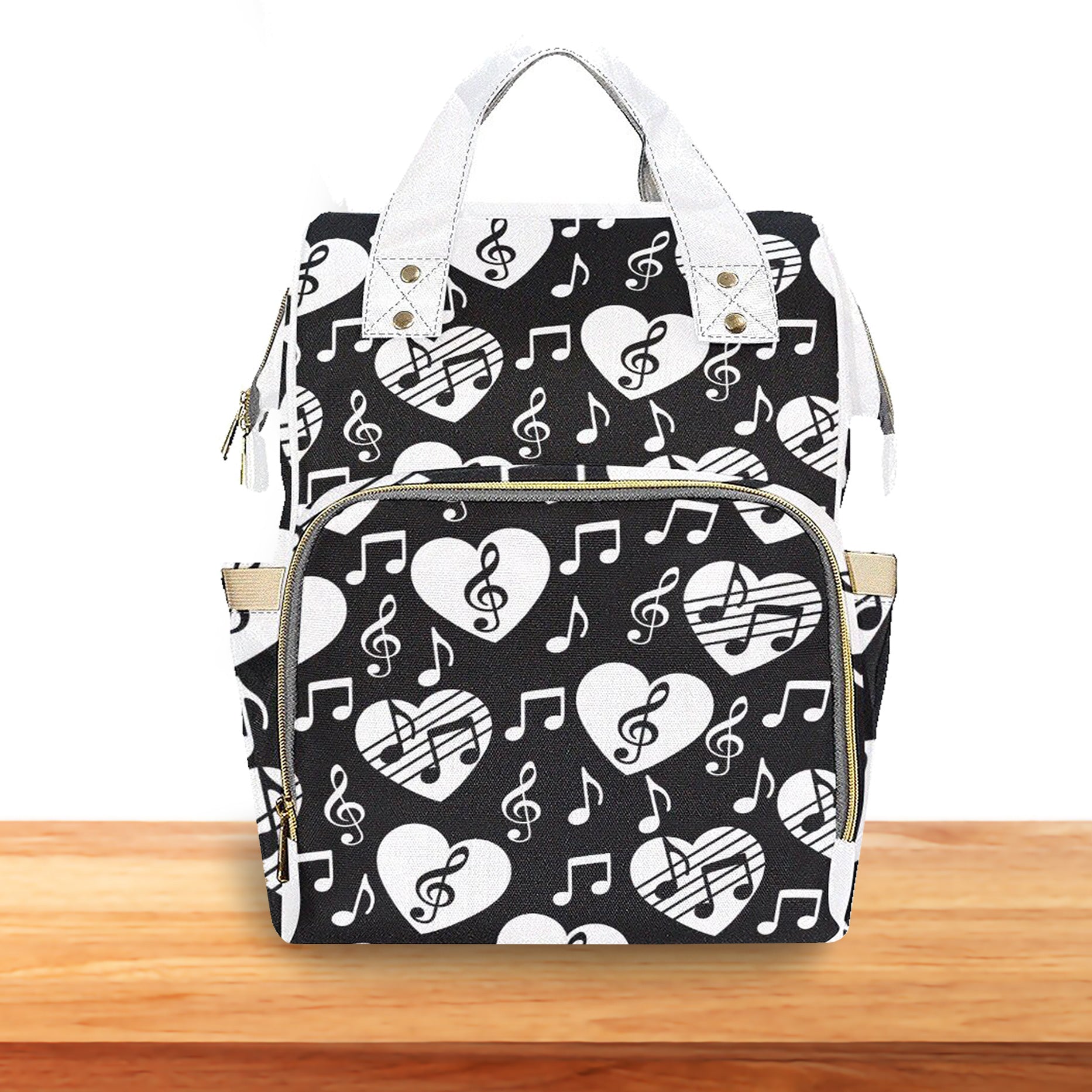 Music Notes Heart Backpack - One Size - { shop_name }} - Review