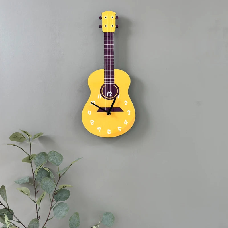 Classic Guitar Decorative Clock