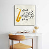 Saxophone Music Notes Canvas Wall Art