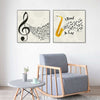 Saxophone Music Notes Canvas Wall Art