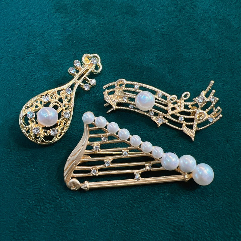 Musical Instrument Brooch